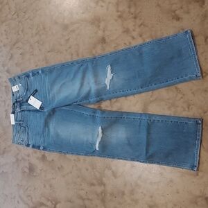 NWT Judy Blue Straight High Waist 13/31 Distressed Denim